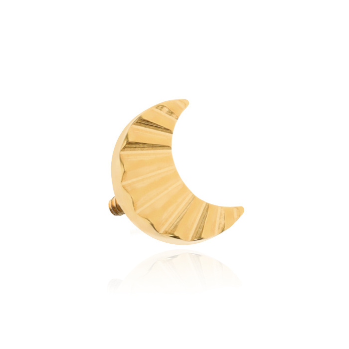 Titanium attachment moon - gold - TNA-141