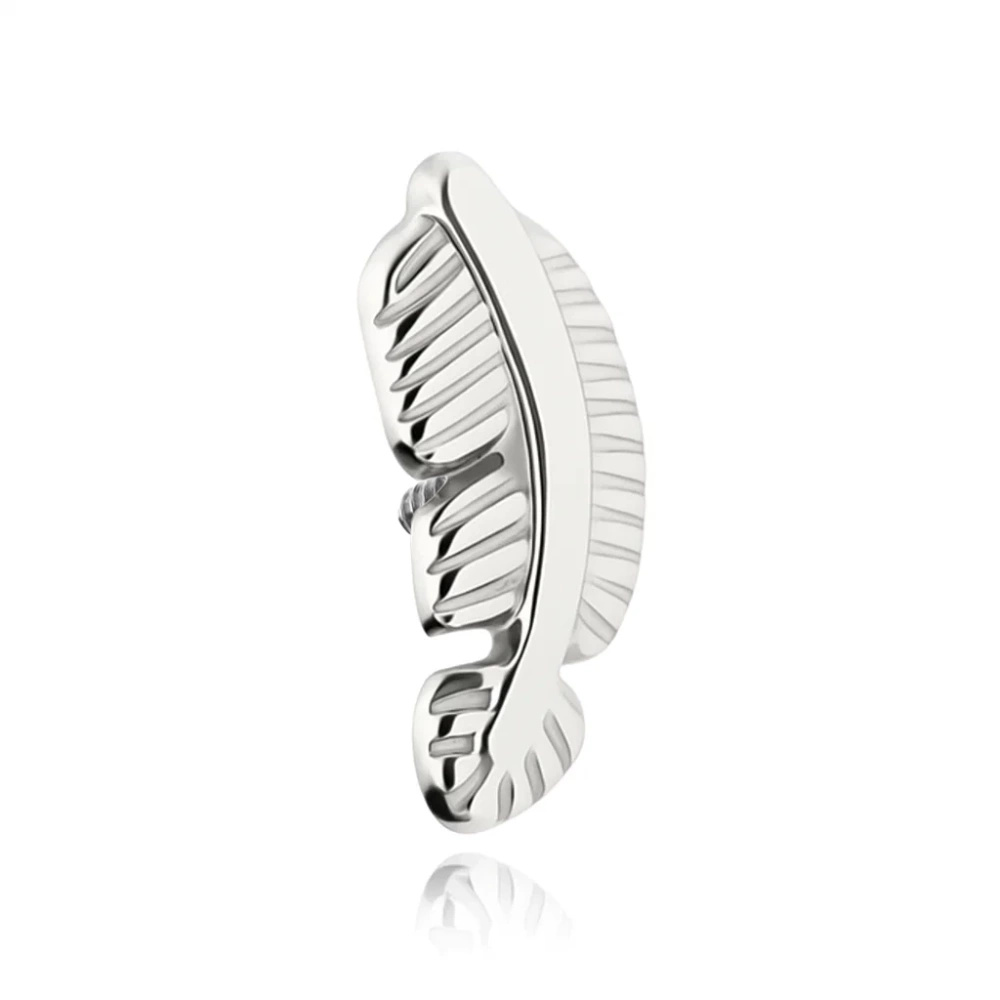 Titanium attachment feather - silver - TNA-207