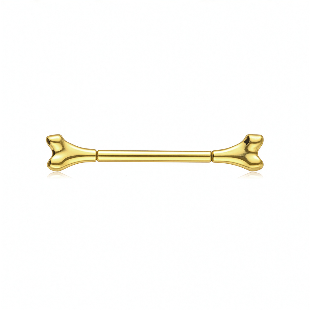 Titanium nipple barbell - zirconia - TI-005