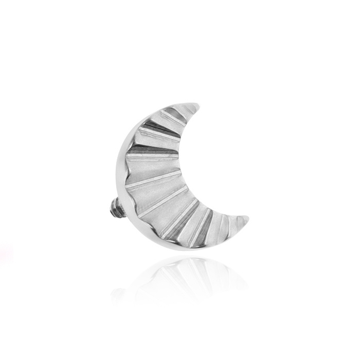 Titanium attachment moon - silver - TNA-141