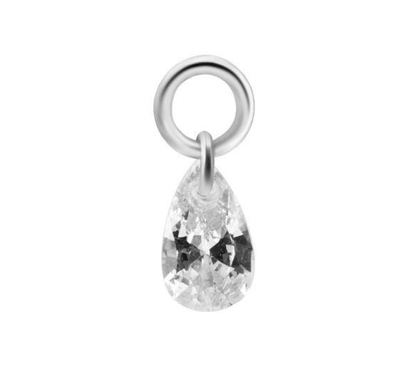 Titanium Charms - zirconia-silver - D-027