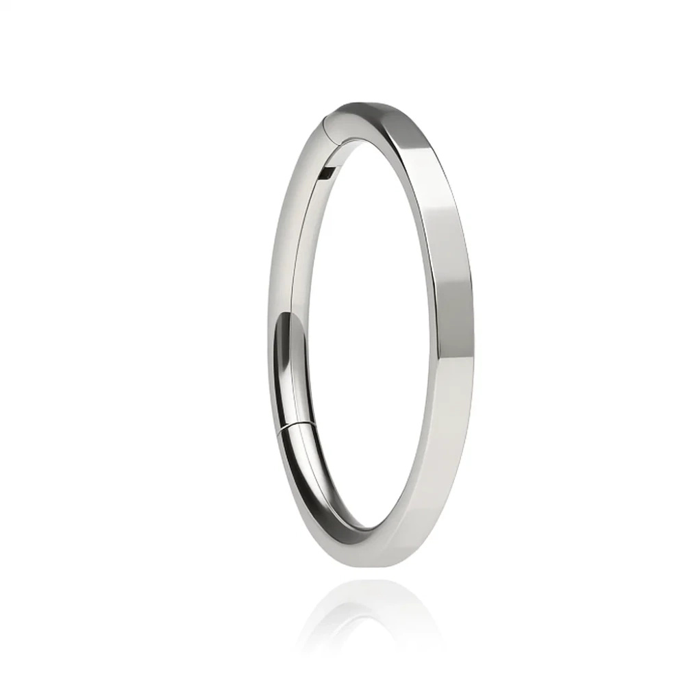 Titanium piercing ring clicker cut - silver - TK-061