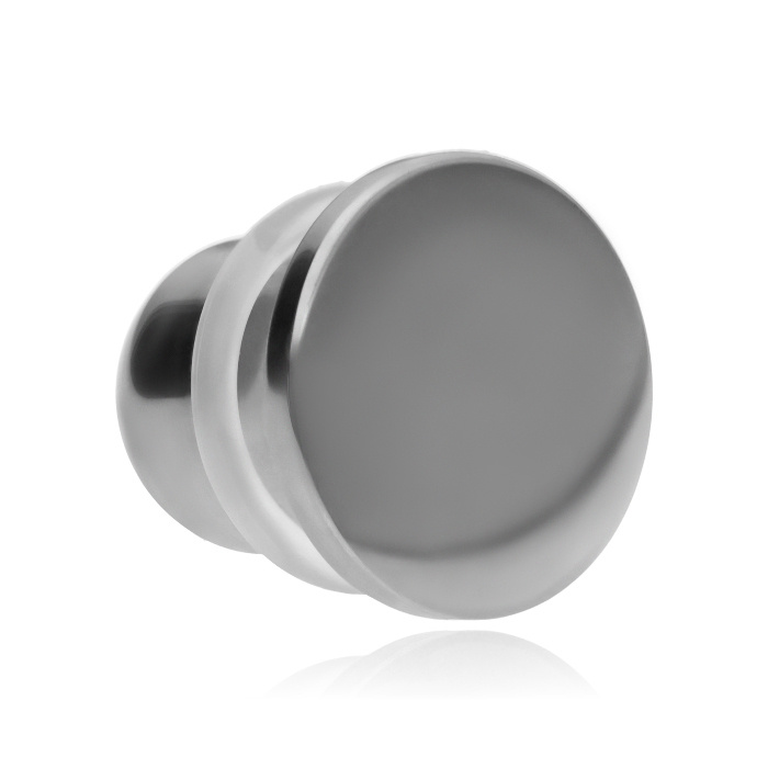 Titanium plug with O-ring - silver - PT-020