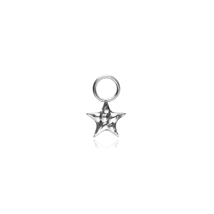 Titanium Charms - star - silver - D-081