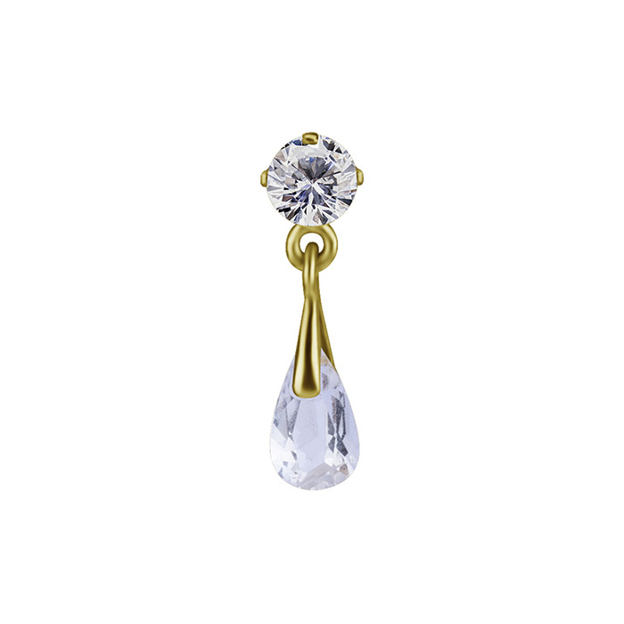 Attachment 18K gold - with white cubic zirconia and topaz - GD18K-071