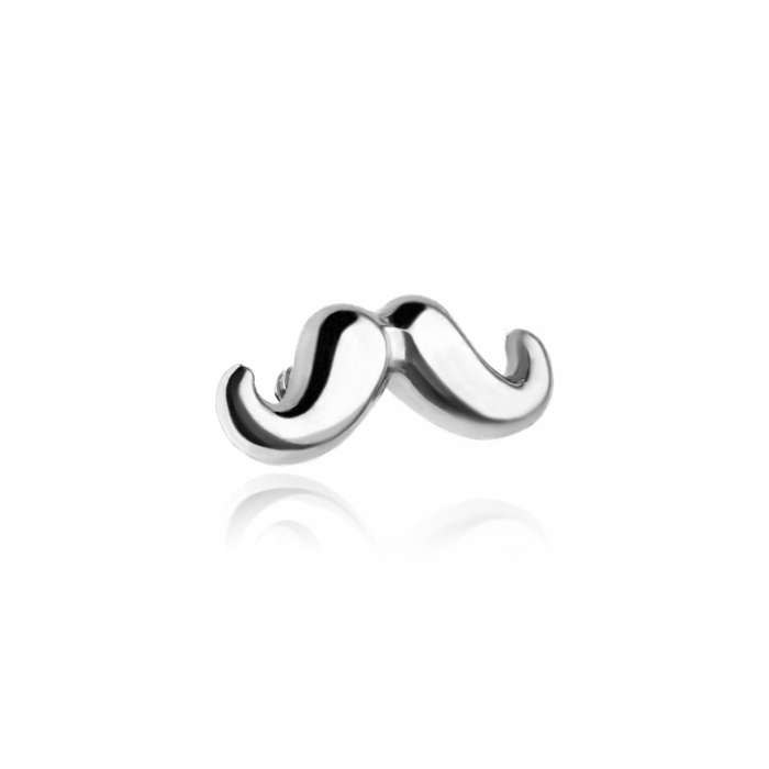 Titanium attachment mustache-silver - TNA-175