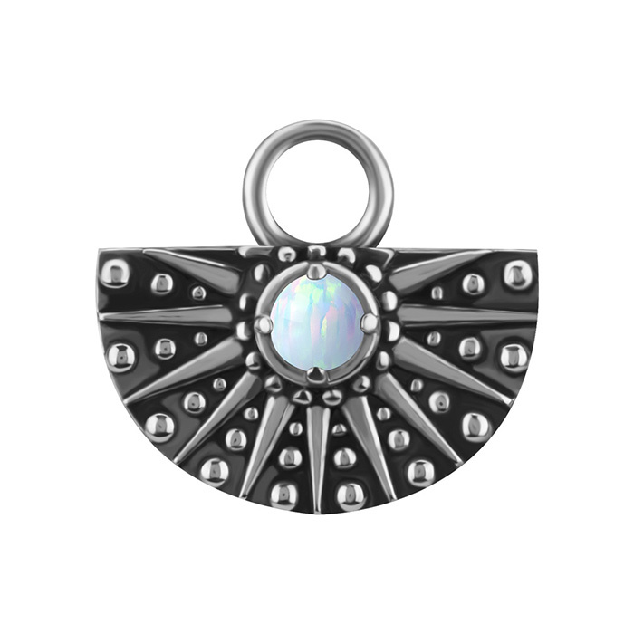 Charms - CoCr NF - triangle with white zircons - gold - D-070