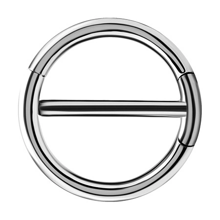 Nipple piercing - silver clicker   - S-014