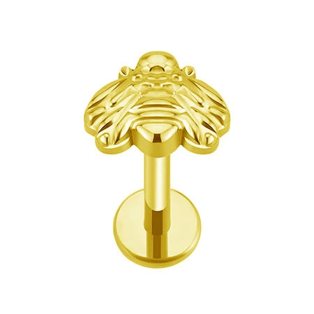 Titanium labret gold bee - TGW-103