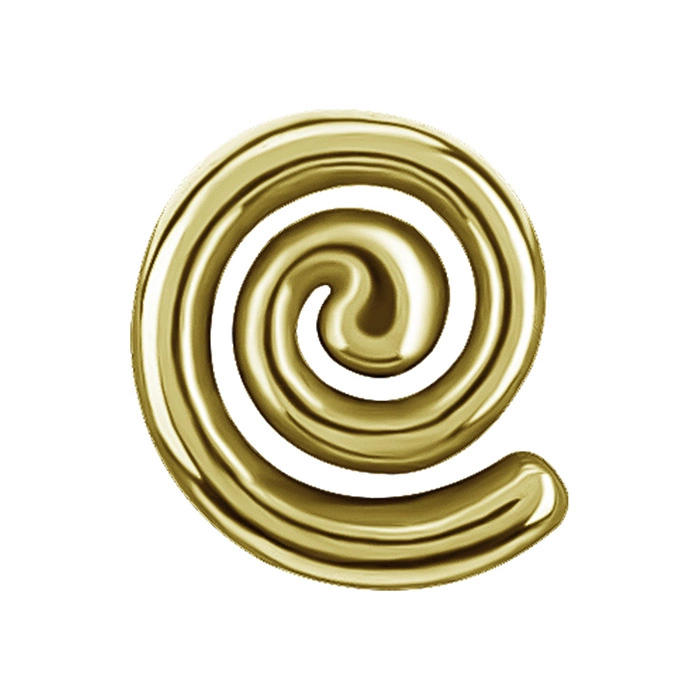 Attachment push in - with white zircons - CoCr NF - gold - PI-028