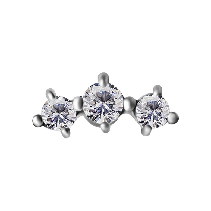 Attachment push in - with white zirconia - CoCr NF - gold - PI-027