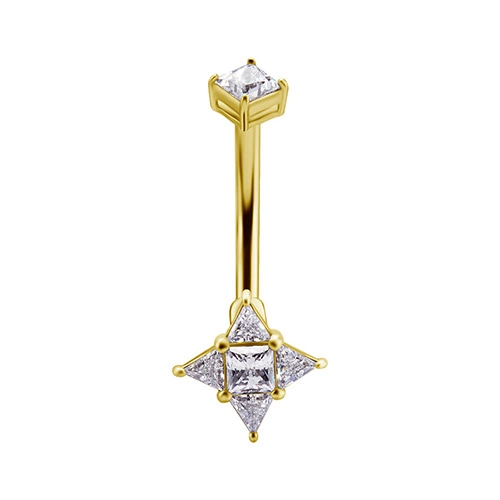 Belly button ring gold - KP-014