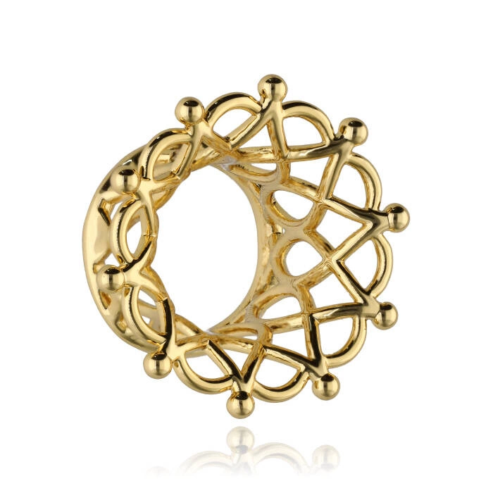 Openwork saddle tunnel - gold - PT-186