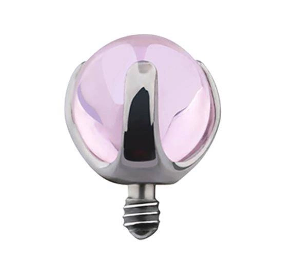 Titanium attachment for pins - pink zirconia - TNA-043