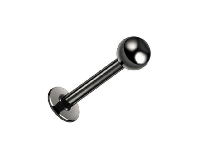 Titanium labret - black - TL-001