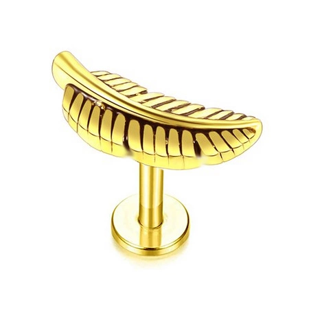 Labret gold feather - LGW-030