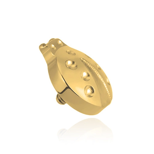 Titanium attachment golden ladybug - TNA-108