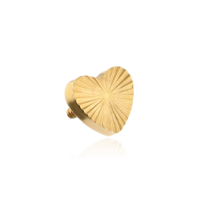 Titanium attachment heart - gold - TNA-203
