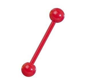 Tongue barbell matte red - KJ-048