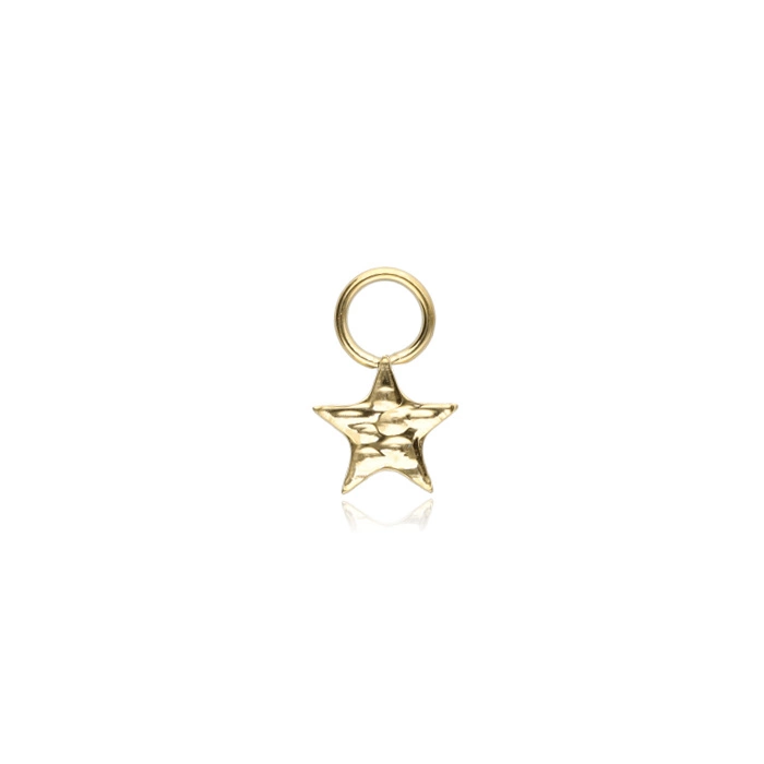 Titanium Charms - star - gold - D-081