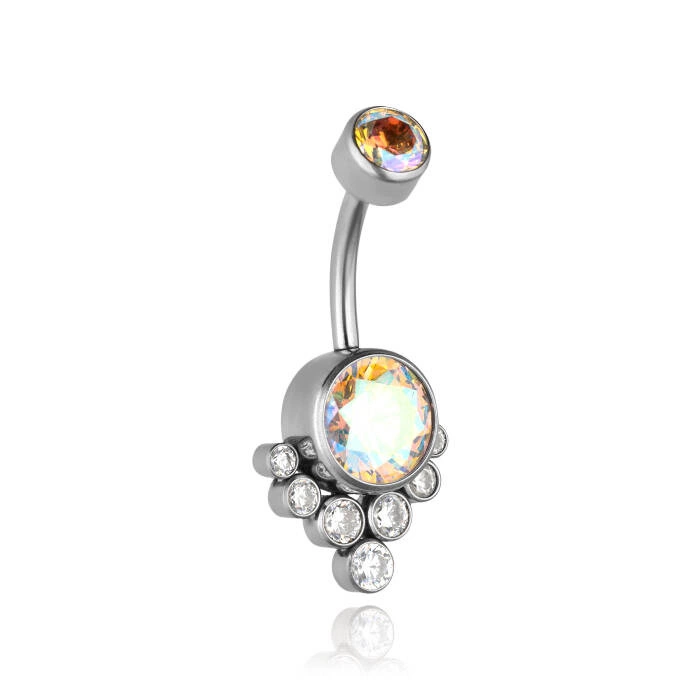 Titanium color Belly button ring - TPP-022