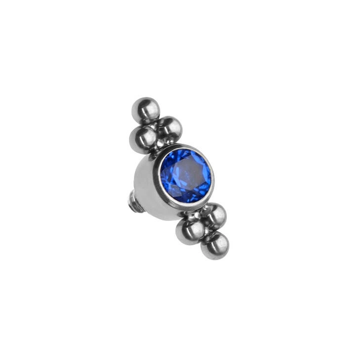 Titanium attachment with blue zirconia and balls - TNA-022