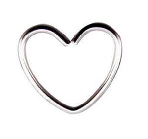 Earring Continuous Bifurcated silver heart - CON-002