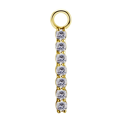 Charms - CoCr NF - gold L - PREMIUM ZIRCONIA - D-038