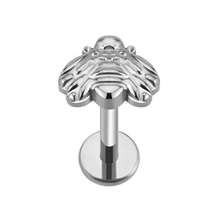 Titanium labret silver bee - TGW-103