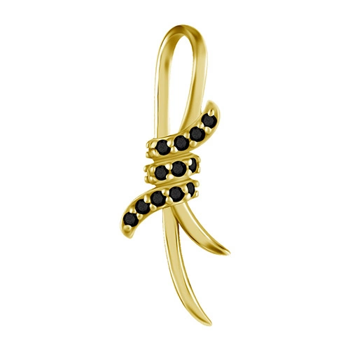 Charms - CoCr NF - decorative gold with black PREMIUM ZIRCONIA - D-050