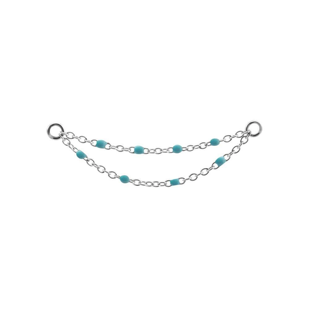 Chain - sea beads - silver - D-022