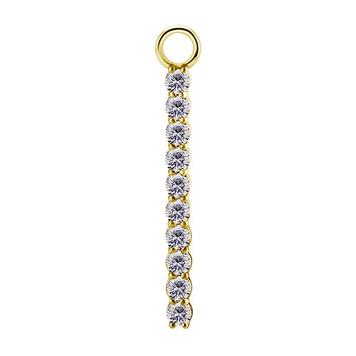 Charms - CoCr NF - gold XL - PREMIUM ZIRCONIA - D-038