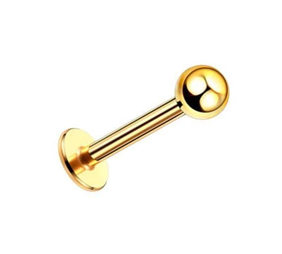 Titanium labret - gold - TL-001