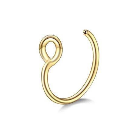 Fake nose ring - gold - FNS-048