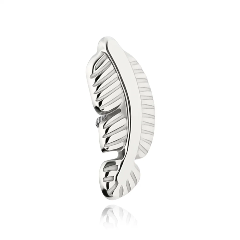 Titanium attachment feather - silver - TNA-207