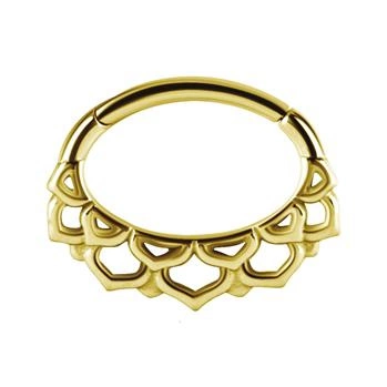 Ring clicker gold - mandala - K-027