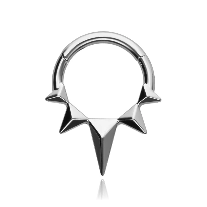 Titanium piercing clicker - silver - TK-089