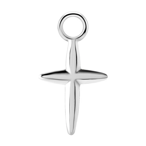 Charms - CoCr NF - silver cross - D-048