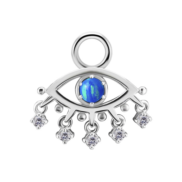 Charms - CoCr NF - triangle with white zircons - gold - D-070