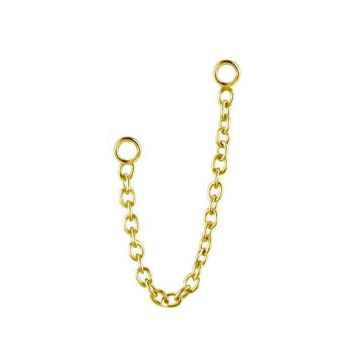 Gold chain ending with a small eyelet - D-077