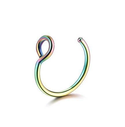 Fake nose ring - colorful - FNS-048