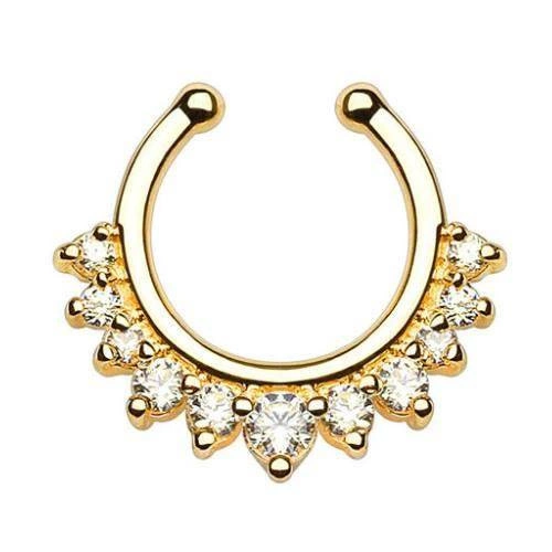 Fake septum - decorative gold - FNS-002