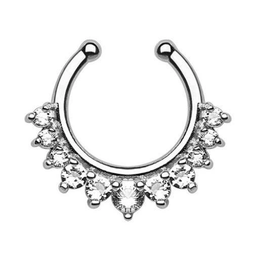 Fake septum - decorative silver - FNS-002