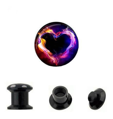 Acrylic plug - HEART - PT-096