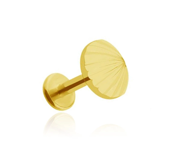 Titanium labret shell gold