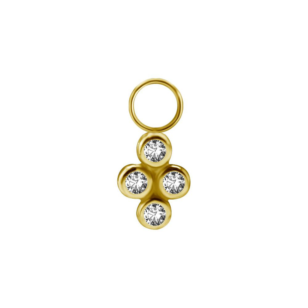 Charms - zirconia - gold - D-011