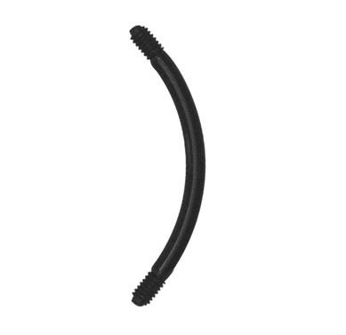 BioPlast classic rod curved barbell Black - BP-004