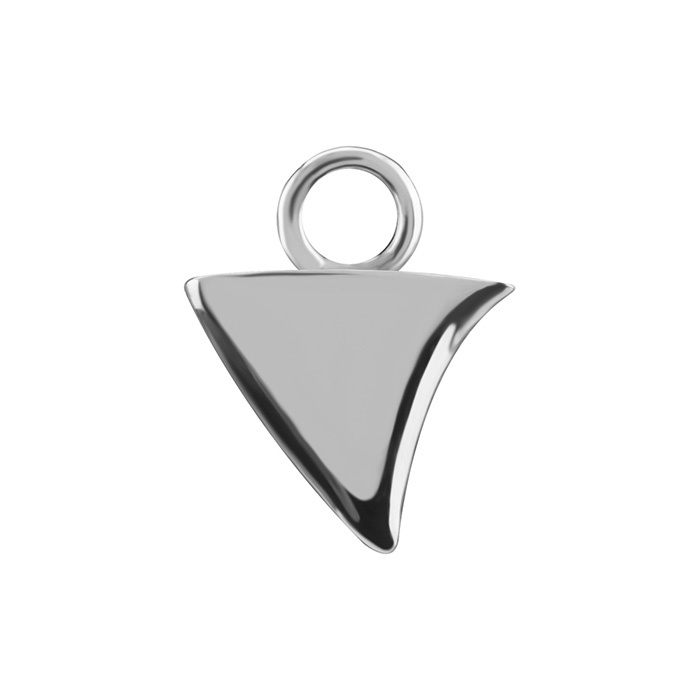 Charms - CoCr NF - sun - white PREMIUM ZIRCONIA - silver - D-054