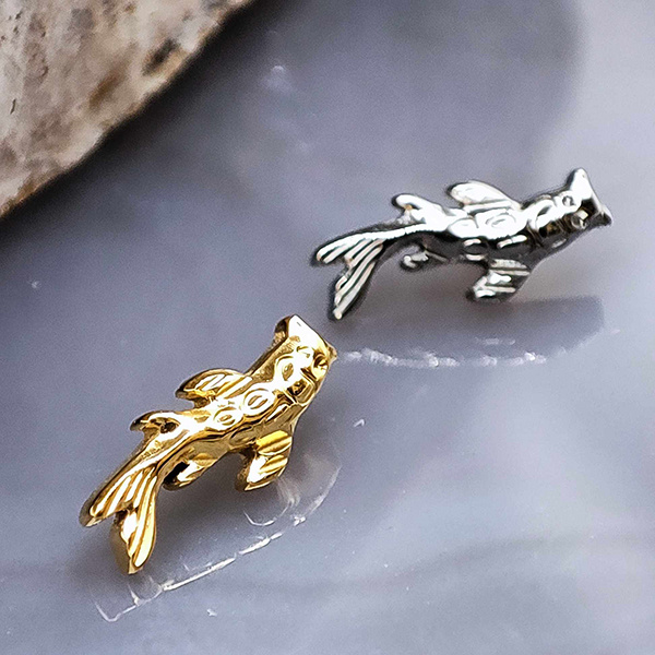 Titanium labret koi fish - gold