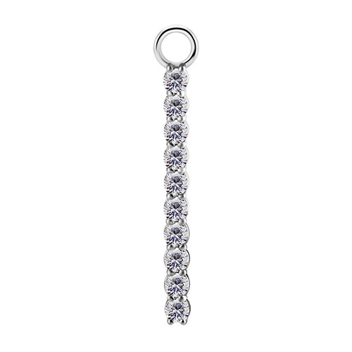 Charms - CoCr NF - silver XL - PREMIUM ZIRCONIA - D-038